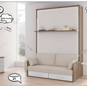 CAMA ABATIBLE VERTICAL CON SOFA 232