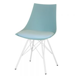 SILLA ARMONY METAL AGUA/BLANC
