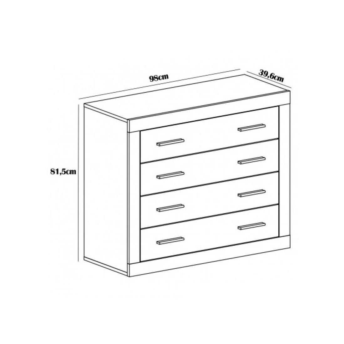 LARA COMODA 4C · MLC Muebles · Tienda de Muebles · Tienda Online · Tenerife · Canarias