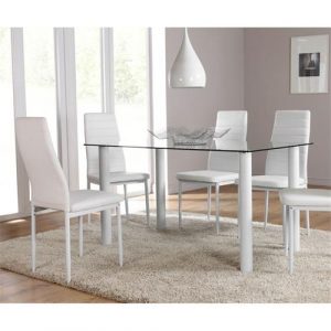 PACK MESA + 4 SILLAS BLANCO