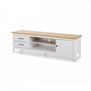 MUEBLE TV MIRANDA BLANCO TAPA CERA
