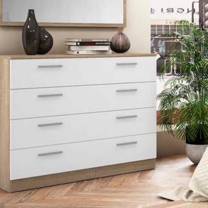 COMODA MONIKA 4 CAJ CAMBRIAN BLANCO
