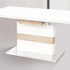 MESA DE COMEDOR CARLA EXTENSIBLE BLANCO BRILLO