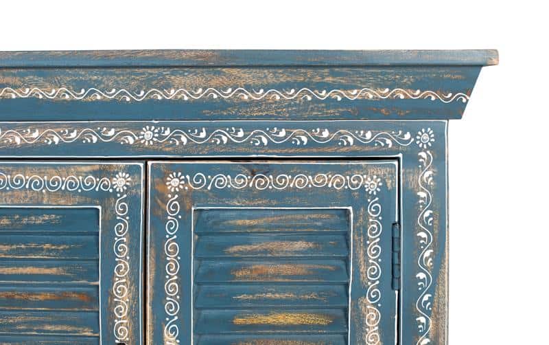 APARADOR 4 PUERTAS MANGO AZUL - Imagen 2