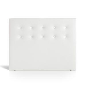 CABECERO TAPÌZADO SIMIL PIEL BLANCO