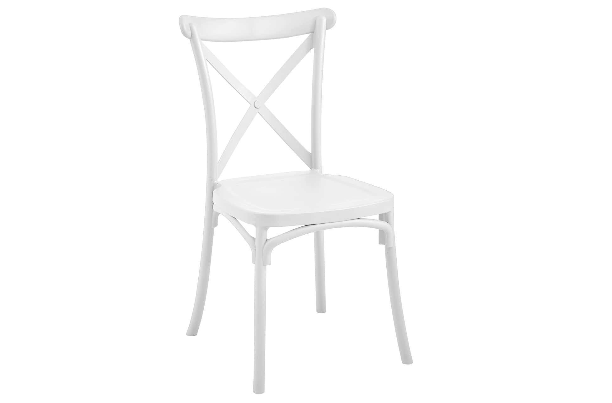 SILLA POLIPROPILENO CROSSBACK BLANCO. - Imagen 1