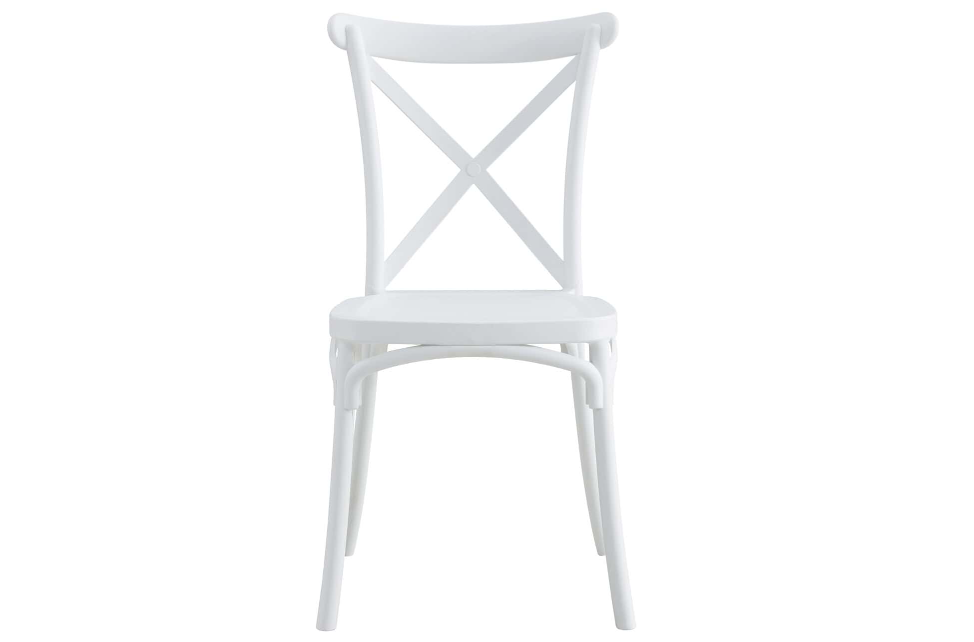 SILLA POLIPROPILENO CROSSBACK BLANCO. - Imagen 3