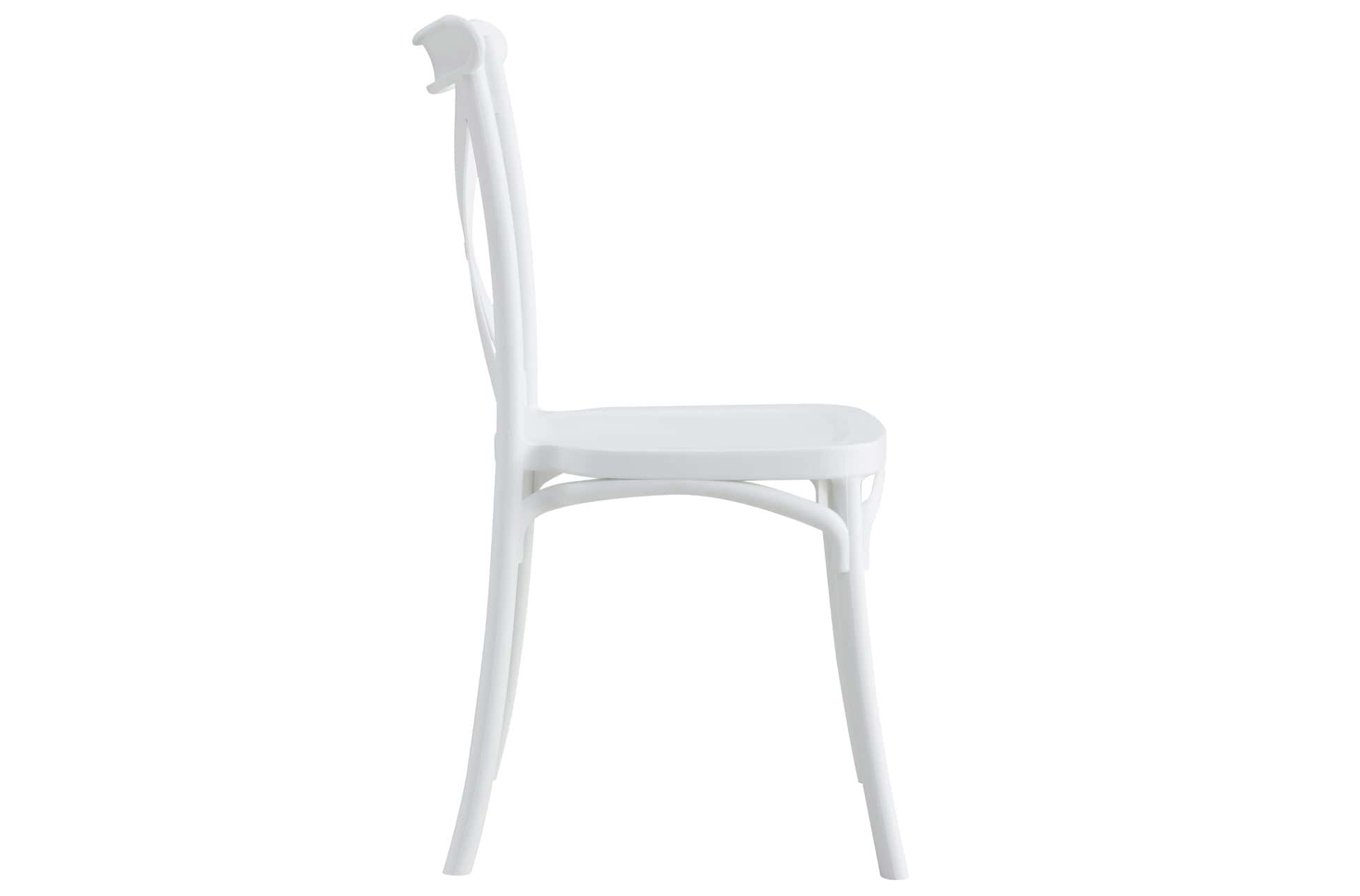 SILLA POLIPROPILENO CROSSBACK BLANCO. - Imagen 4