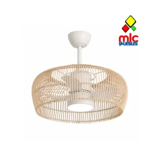 Ventilador de techo Rattan 7020 con luz LED y motor DC (8)