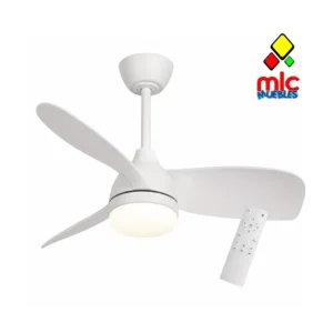 Ventilador de techo blanco 7026 con luz LED y motor DC (8)