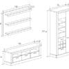 Conjunto salón Chellén 02 vitrina mueble TV y panel estantes (35) - Thumbnail Image 2