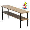 Mesa deck 1 Mueble TV 100 cm oak negro moderno y compacto para salón