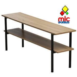 Mueble TV 100 cm oak negro moderno y compacto para salón