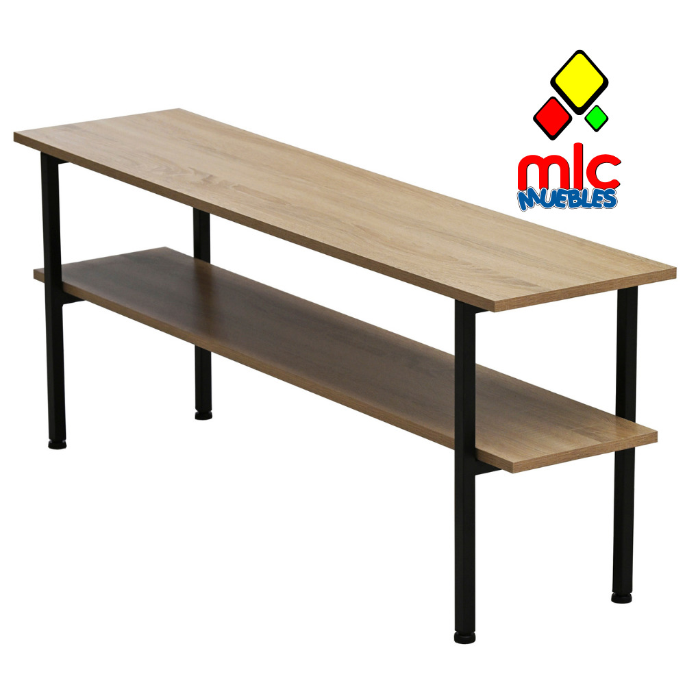 Mesa deck 1 Mueble TV 100 cm oak negro moderno y compacto para salón