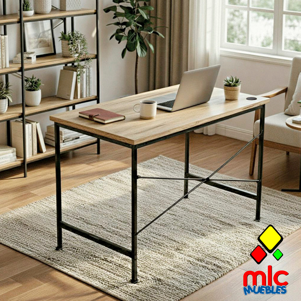 Mesa escritorio fija escritorio moderno compacto roble