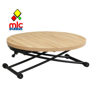 Mesa de centro elevable GAGA oak y negro moderna (1)