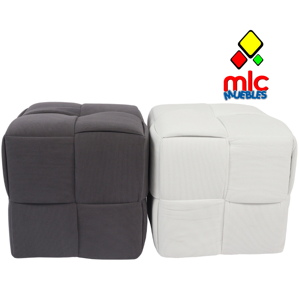 Puff 45x45 cm corduroy moderno cómodo y decorativo para salón