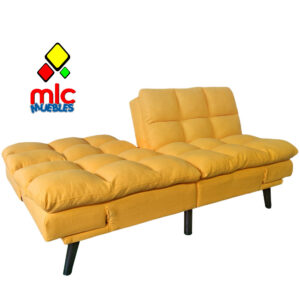 Sofá cama Cushion clic-clac cómodo con apoyabrazos reclinables y diseño moderno