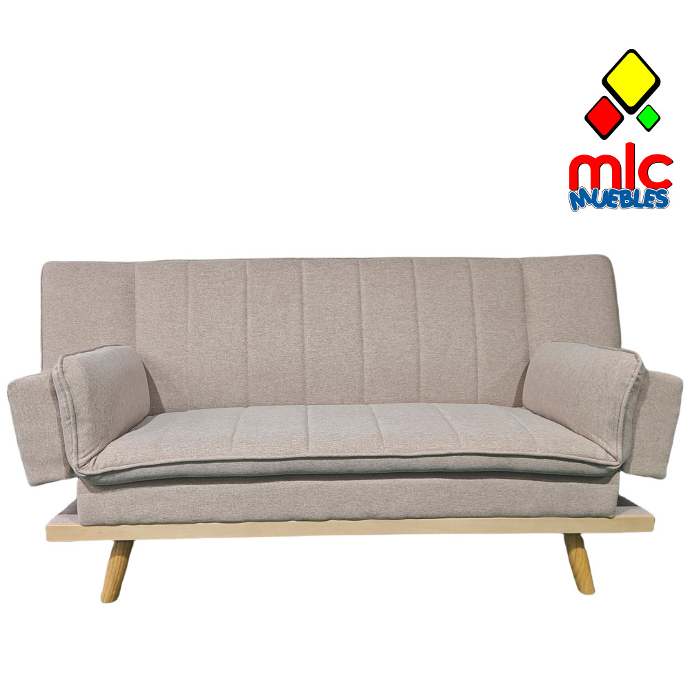 Sofá cama Lounge XL clic-clac amplio con apoyabrazos reclinables y diseño moderno