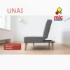 sofá cama unai clic clac gris moderno