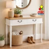 Consola entrada 1 mueble recibidor Amelie blanco elegante