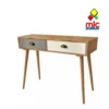 Consola entrada moderna Rubi con cajones y patas de madera estilo nordico