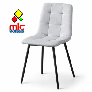 silla fender comedor moderna tapizada con patas metalicas diseño elegante