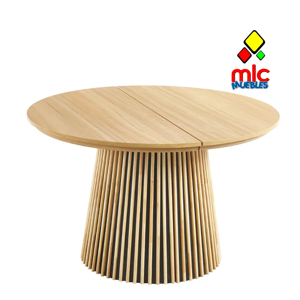 Keanu mesa KEANU redonda extensible roble