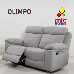 Sofá Relax Reclinable Olimpo Gris 2 y 3 Plazas
