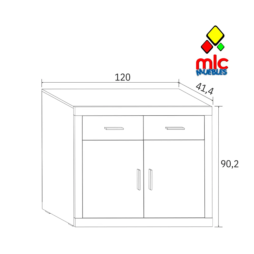 aparador moderno blanco y madera cambrian