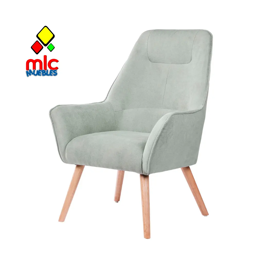 bruges butaca BRUGES menta moderna con patas madera