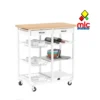 carro 3 carro auxiliar cocina blanco con cajones y ruedas