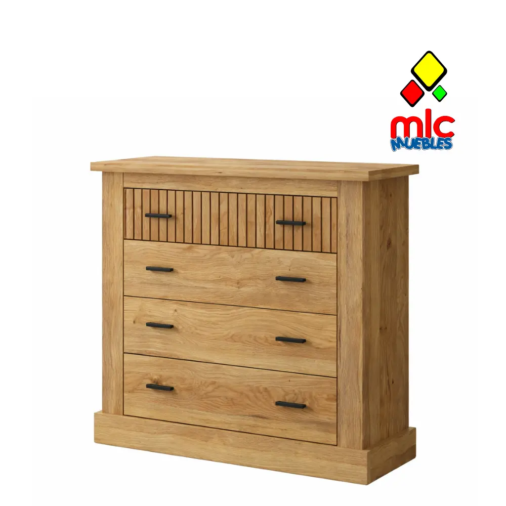 comoda mauvella rayas 4 cajones moderna
