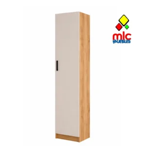 Mueble auxiliar Elba estrecho alto con puerta y estantes interiores