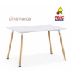 dinamarca 1 mesa comedor nordica blanca con sillas Fina