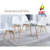 dinamarca mesa y sillas Fina blancas comedor