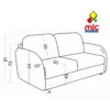 italiano 3 sofá cama apertura frontal italiano