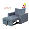 sofá cama 2 plazas antracita moderno