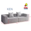 sofá 3 plazas gris con cojines