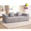 sofá moderno minimalista gris salón