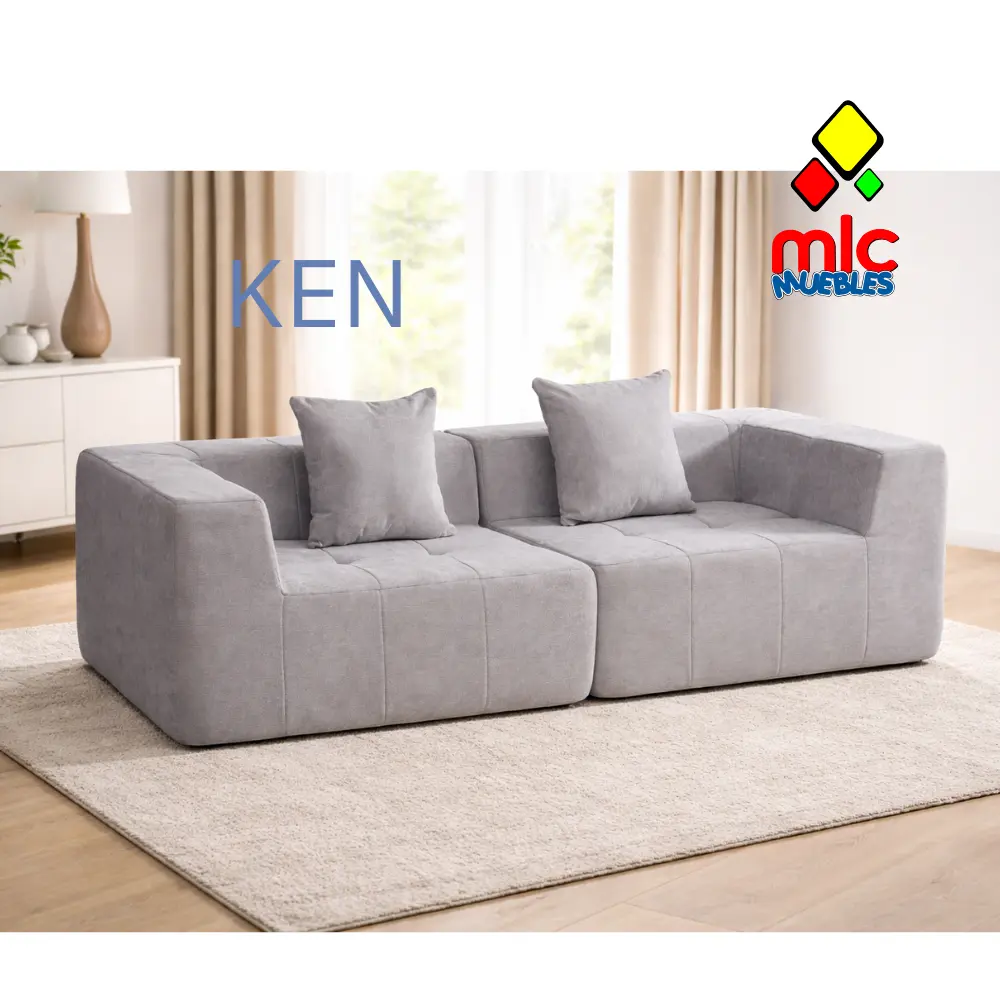 sofá moderno minimalista gris salón