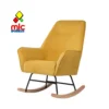 mecedora mecedora COPENHAGEN mostaza moderna con patas madera