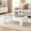 mesa centro moderna con cristal templado