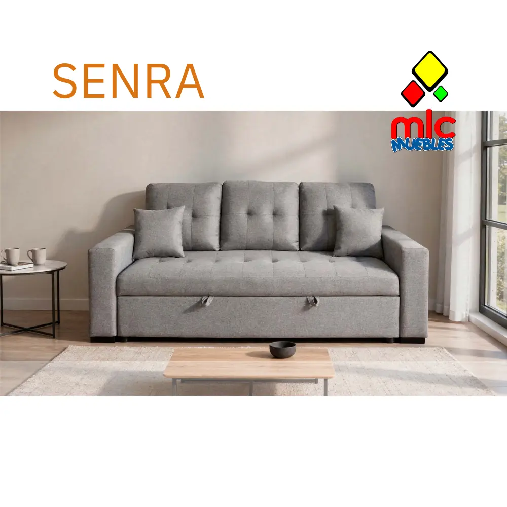 senra 3 sofá cama convertible elegante