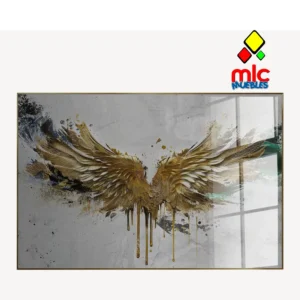 Cuadro cristal templado alas doradas 120x80 (29)