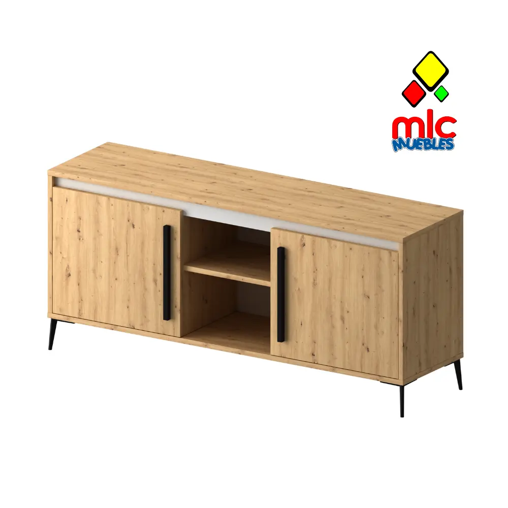 bajo tv 150 cm con puertas y hueco F-2016