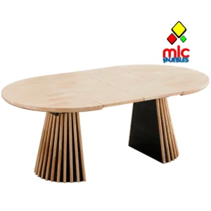 Mesa comedor extensible Grove redonda 120 a 200 cm nordish (1)