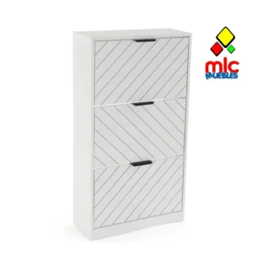 Zapatero 3 cajones Niall blanco 107 cm (46)