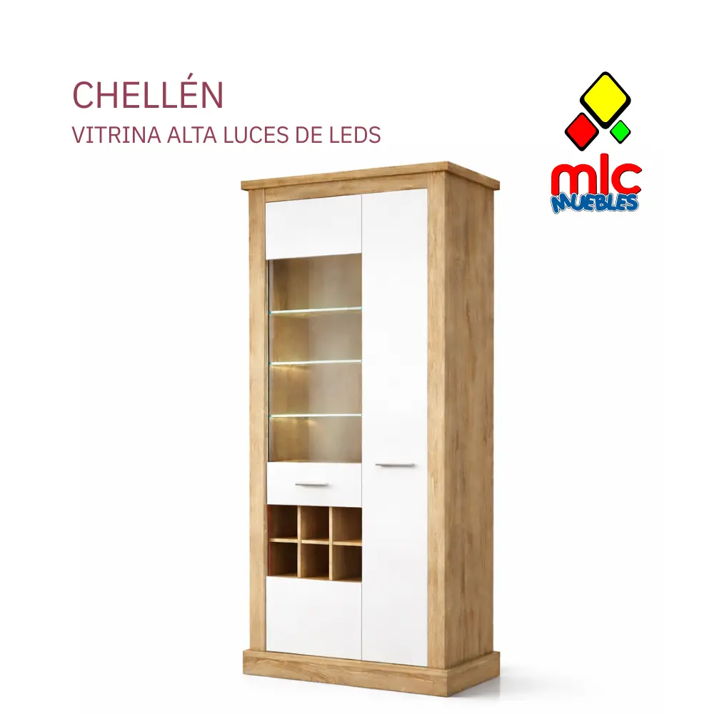 chellen 01 5 vitrina chellen con luz led moderna