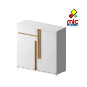 Mueble auxiliar F-3058 90 cm con puertas blanco roto y amazonas (31)